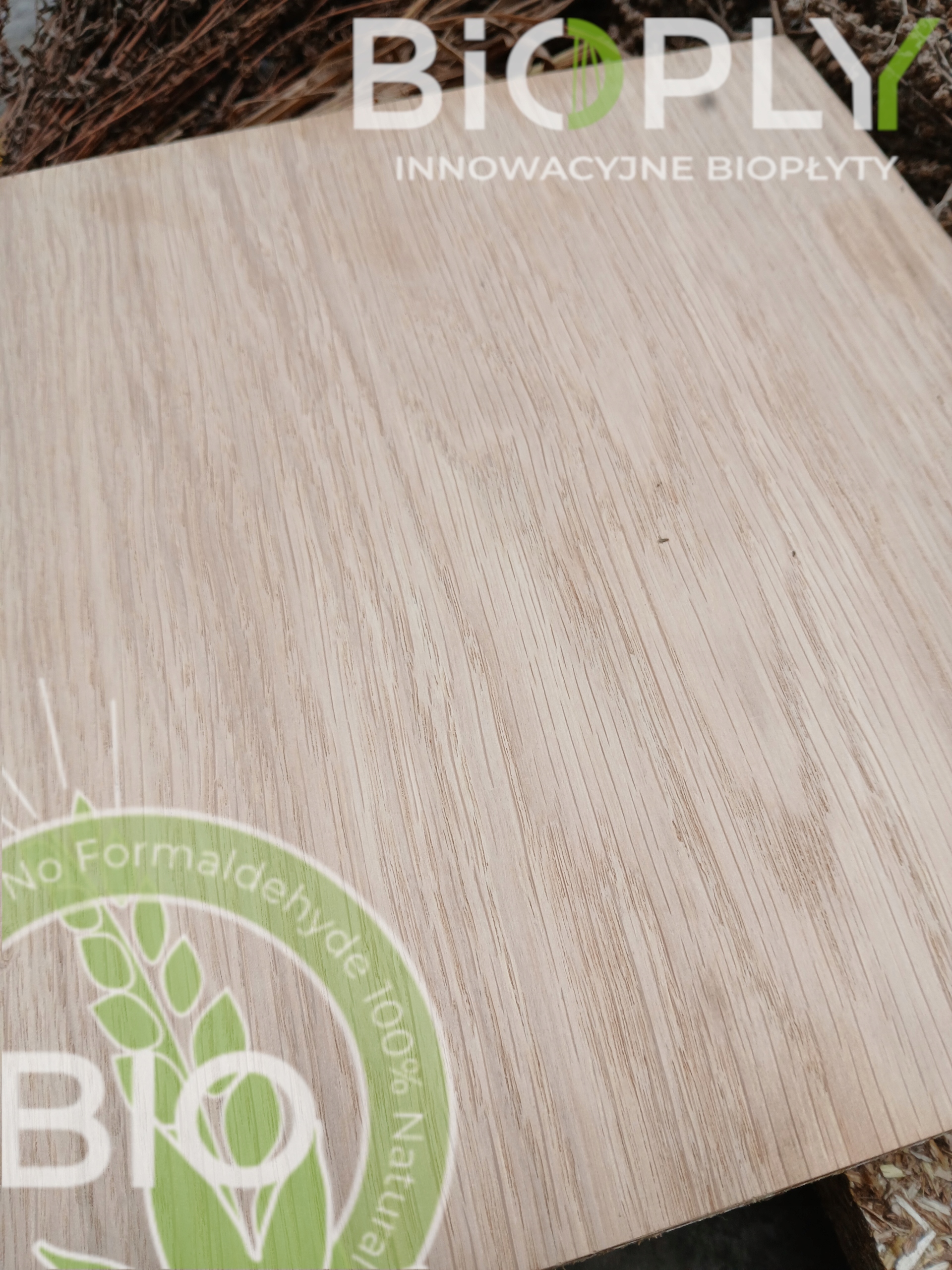 Płyta meblowa fornirowana 100% naturalna Dąb, 19mm Bioply Eko BIO
